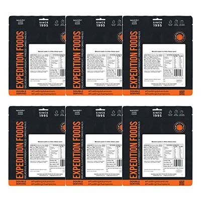 EXPEDITION FOODS expeditionfoods.com Chicken Rice with Vegetables (Double Serving / 1000KCAL / 6-Meal Pack) | Freeze-Dried Camping & Hiking Food
