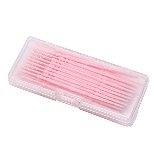 Plastic Toothpick 40 PCS Tooth Picks Brush Interdental Double-Headed Oral Dental Picks Cleaners with Portable Box