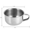 Agatige Shave Soap Cup, 8.7cm Stainless Steel Shaving Mug Bowl Shaving Soap Bowl Soap Dish Shaving Mug Barbers Accessories with Handle Easy to Lather for Wet Shaving view 4
