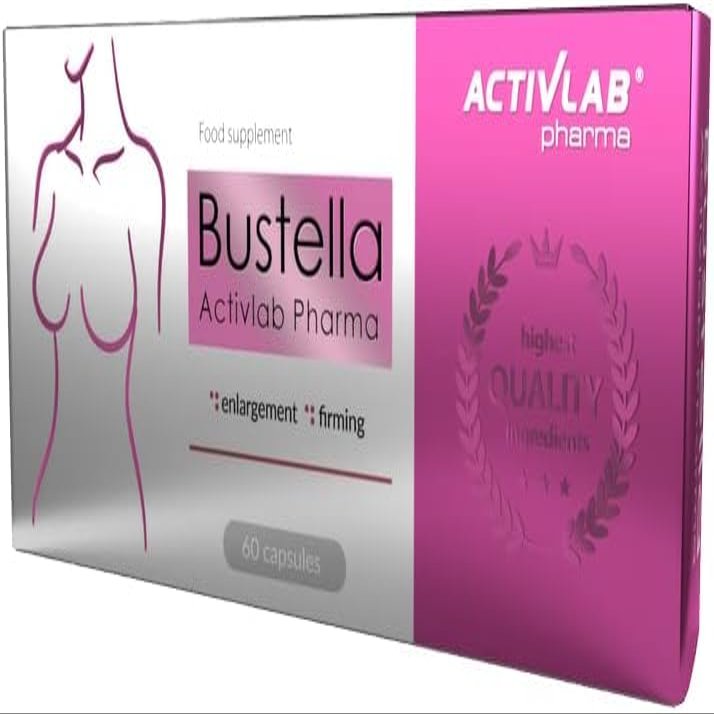 Activlab Pharma Bustella, 60 Caps, Breast Serum Enlargement, Intensive Firming, Lifting, Women Supplements, Push Up, For sagging Breast, Vitamins Contains Source of Phytoestrogens, Lady Care Nutrition