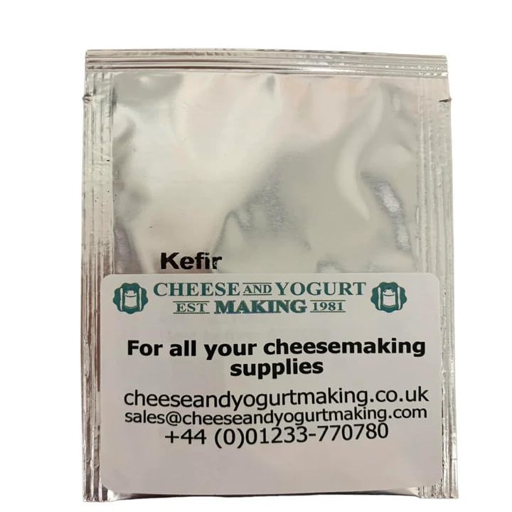 Kefir Starter Culture Sachet Traditional Mesophilic Yogurt Alternative, Fermented Milk Drink with Mild to Medium Flavour Makes Authentic Turkish & Balkan-Style Kefir at Home