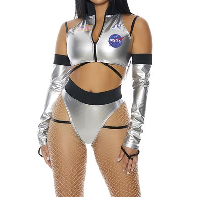 Forplay womens To the Moon Sexy Astronaut Costume, Silver, L/XL