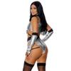 Forplay womens To the Moon Sexy Astronaut Costume, Silver, L/XL view 2