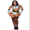 Forplay womens To the Moon Sexy Astronaut Costume, Silver, L/XL view 3
