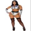 Forplay womens To the Moon Sexy Astronaut Costume, Silver, L/XL view 4