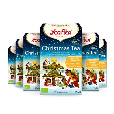 Yogi Tea, Christmas, Organic Herbal Tea, Naturally Caffeine Free, Blend of Honeybush, Cinnamon and Star Anise, 6 Packs x 17 Tea Bags (102 Teabags Total)