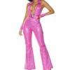 Forplay 551510 Foxy Lady Sexy Disco Costume Movie Star Adult Sized, Solid, Magenta, S/M view 1