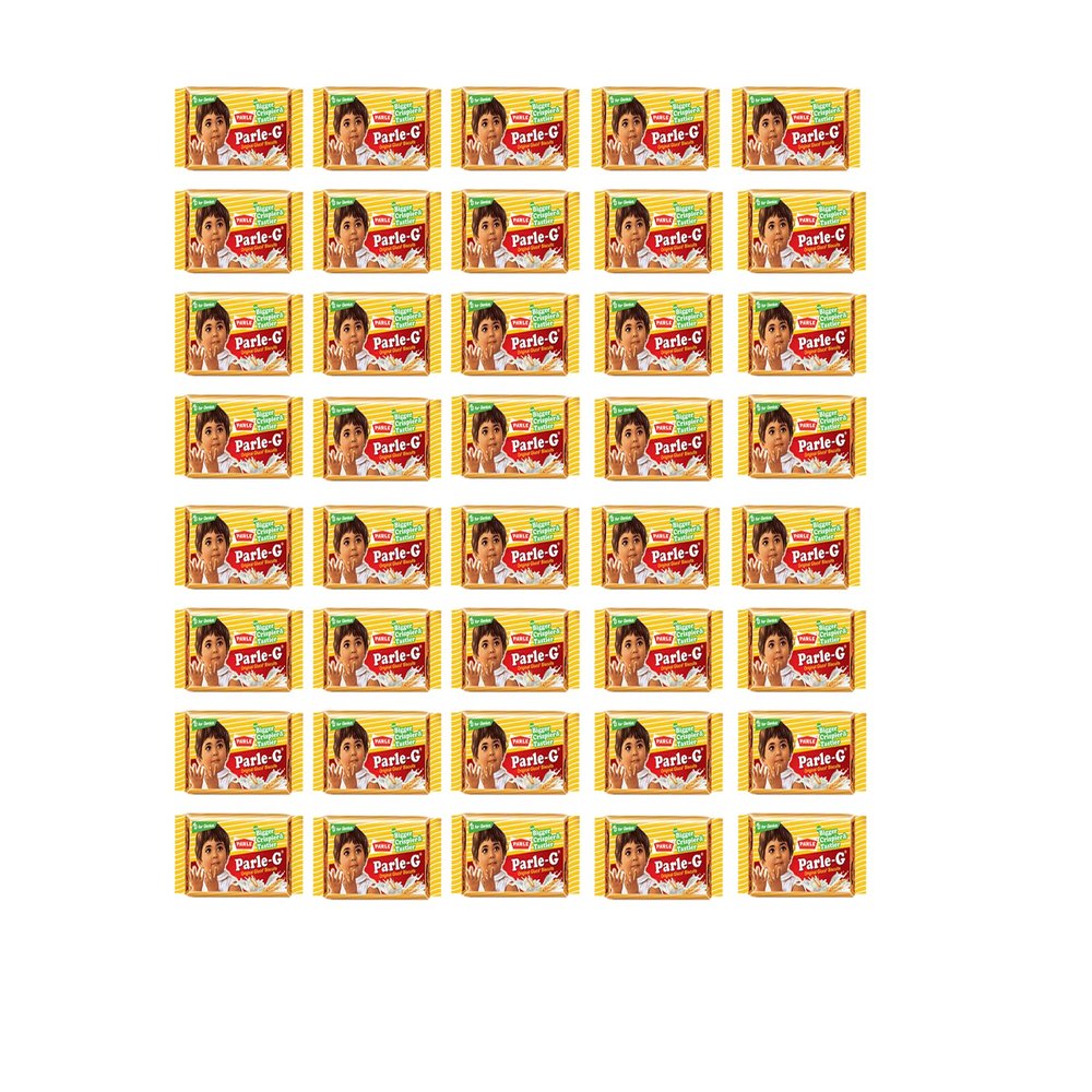Parle-G 79.9g (Pack of 40)  Original Glucose Biscuits  Goodness of Wheat and Milk  Highly Nutritive Tasty and Healthy - Delicious Cracker Cookies Snacks for Kids