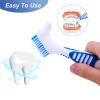 HRASY Premium Denture Cleaning Brush Set with Multi-Layered Bristles & Ergonomic Rubber Handle, Portable Denture Double Sided Brush for False Teeth Cleaning, 3 Pieces (Blue, Orange, Purple) view 4