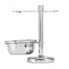2pcs/set Shaving Brush Kit, Shaving Tool Stand Holder + Stainless Steel Shaving Soap Bowl for men view 4