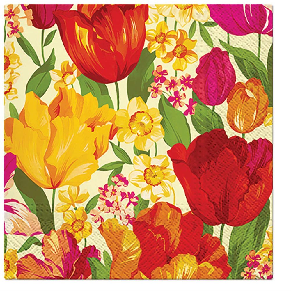 3-Ply Decoupage Tissue Paper Napkins Serviettes 33cm x 33cm - Pack of 20 (Flowering Spring)