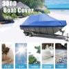 FBKPHSS Heavy Duty Boat Covers, 210D Runabout Boat Covers Made of Oxford Cloth Waterproof and Anti-UV Trailerable Boat Cover for Tri-Hull V-hull Outdoor Protection,Blue,11to13FT view 2