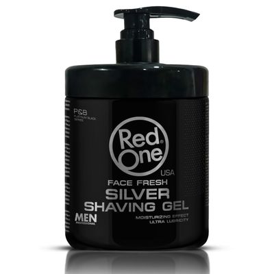 Redone Shaving Gel 1000 ml (Silver)  Transparent No Foam Shaving Gel for Men | Ideal for Contours, Precise Beard Shaping & Smooth Shaves | Professional Barber Quality