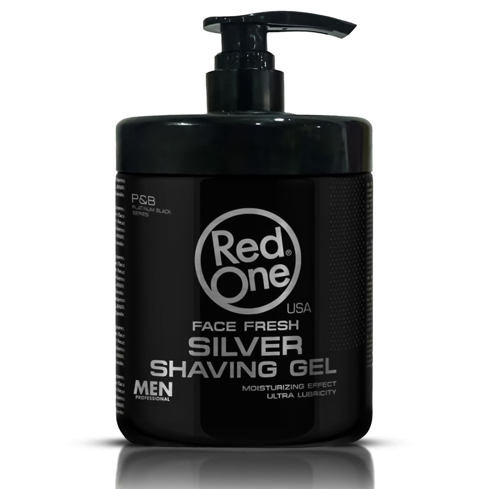 Redone Shaving Gel 1000 ml (Silver)  Transparent No Foam Shaving Gel for Men | Ideal for Contours, Precise Beard Shaping & Smooth Shaves | Professional Barber Quality