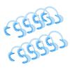 10 Pieces (Size M) C-Shape Cheek Retractor, Disposable Mouth Opener for Dental Teeth Whitening Mouth Guard or Speak Out Game (M, Blue) view 1