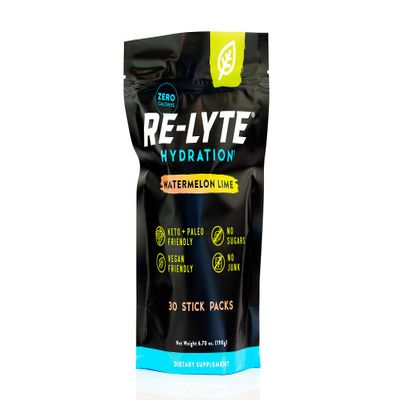 REDMOND Re-Lyte Electrolyte Drink Mix (Watermelon Lime), 30 Stick Packs