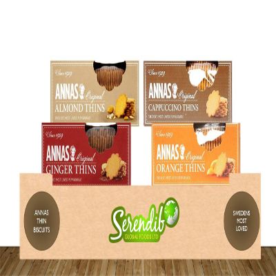 Annas Swedish Original Thins Pack of 4 Flavours - 150g each | Sweden's Most Loved Pepperakka | Traditional Cookies | Since 1929