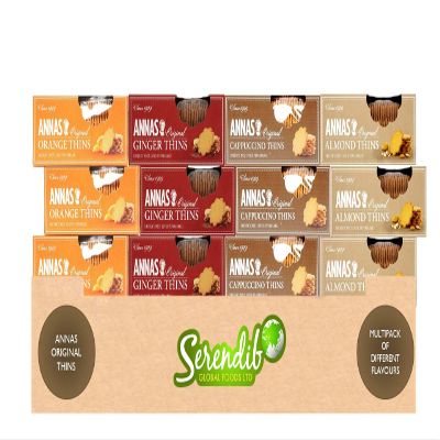 Annas Biscuits 150g pack of 12 with four flavours as shown