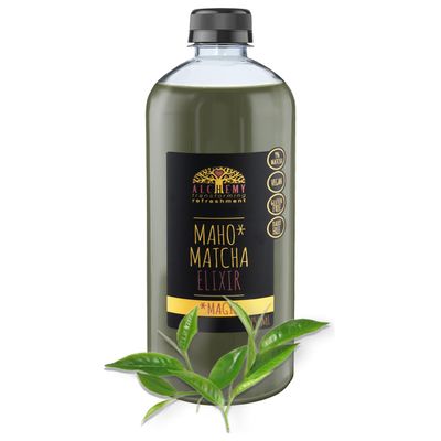 Alchemy Maho Matcha Cordial Elixir Syrup, Latte Superfood, Delicious Healthy Drink, Japanese Tea, Vegan & Gluten Free Coffee Alternative (1 x 750ml)
