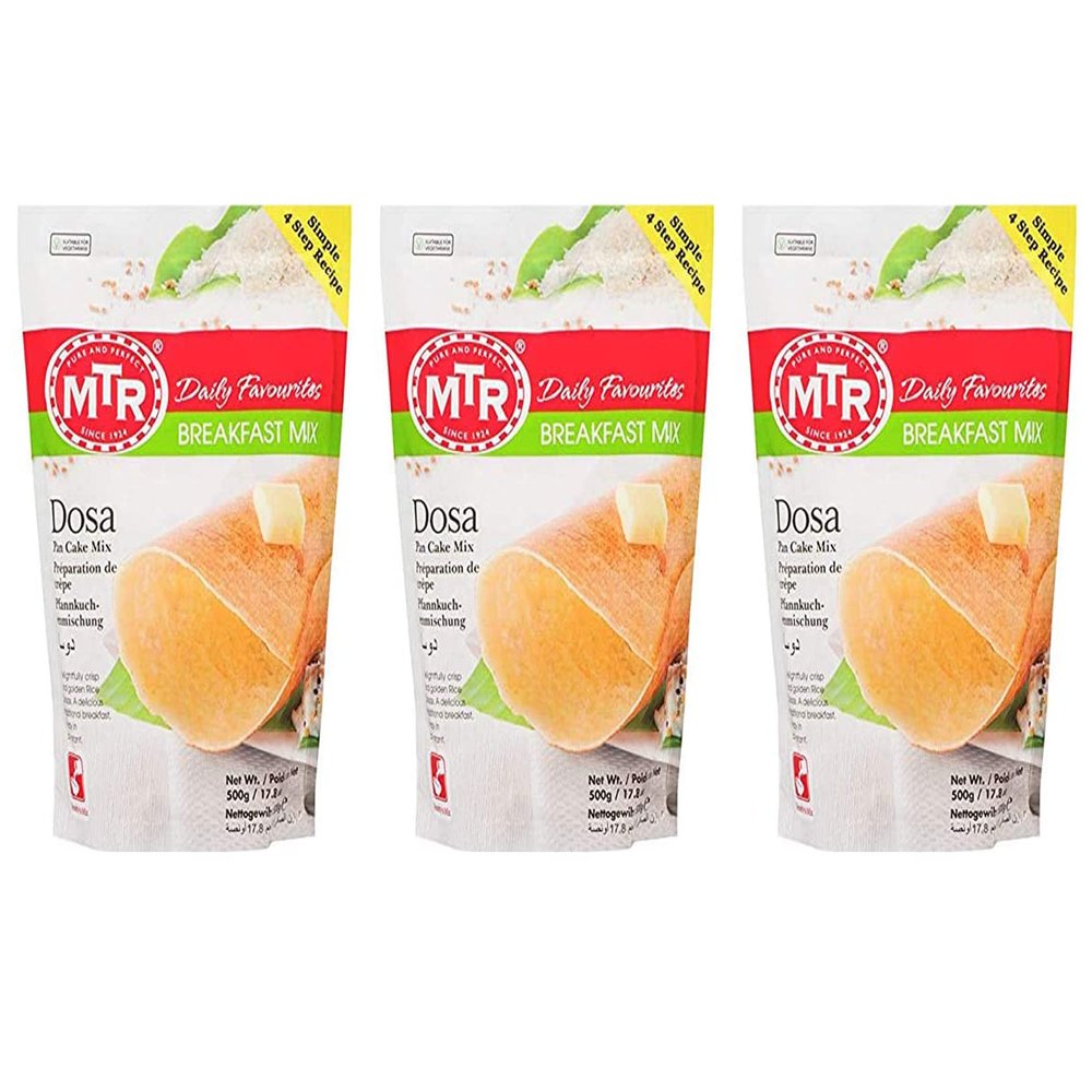 MTR Ready Mix Dosa 500g (Pack of 3)  Crisp and Golden Rice Dosas  Instant Mix Better  Tasty and Healthy