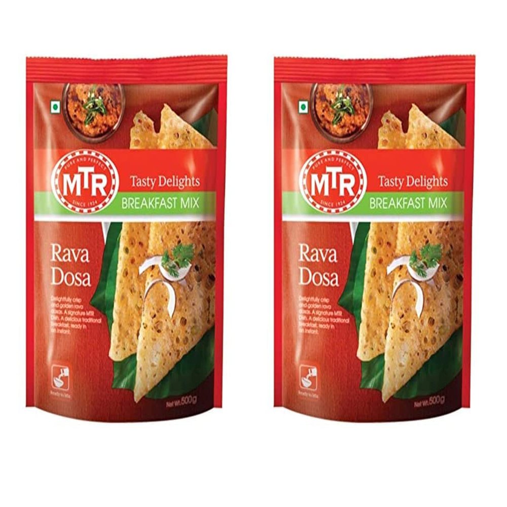 MTR Ready Mix Rava Dosa 500g (Pack of 2)  Crisp and Golden Rice Dosas  Instant Mix Better  Tasty and Healthy