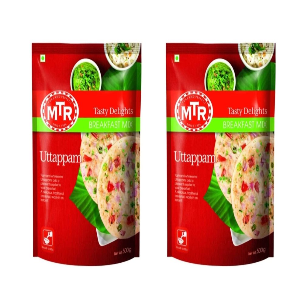 MTR Uttappam Mix 500g (Pack of 2) Traditional South Indian Breakfast Tasty and Healthy