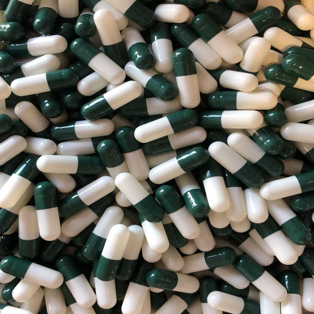 DR T&T 1000 gelatin gelatine Capsules size 2 green white capsules EU products
