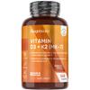 Vitamin D3 K2 Tablets | 365 Tablets | 1 Year Supply | 2000IU Vitamin D3 (Cholecalciferol) | 200mcg K2 (Menaquinone MK-7) | 1 per Day | Easy to Swallow (6mm) | Vegetarian & Non-GMO VIT D Supplement view 1
