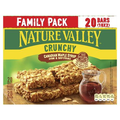 Nature Valley Crunchy Canadian Maple Syrup Family Pack Cereal Bars 420g (Pack of 6)