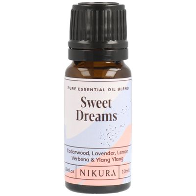 Nikura Sweet Dreams Essential Oil Blend - 10ml | Made from Cedarwood, Lavender, Lemon Verbena, Ylang Ylang | for Sleep, Aromatherapy, Diffusers, Soap Making, Candle Making | Vegan & UK Made