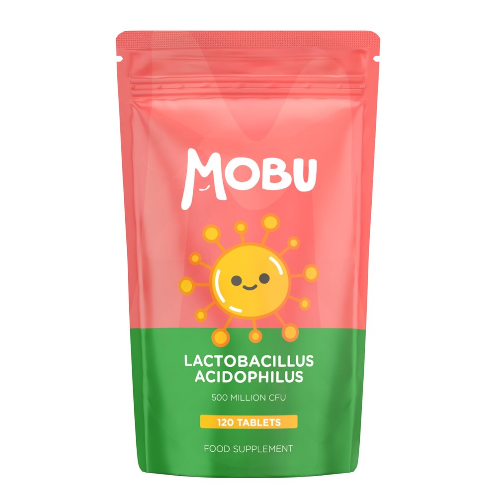 Acidophilus Lactobacillus 50mg 120 Tablets | 500 Million CFU Probiotic | Probiotics for Gut Health, Digestion & Bloating Relief | UK Made | MOBU