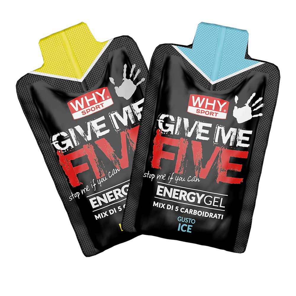 GIVE ME FIVE Energy Gel with 5 Carbohydrates and Sodium Sources Gluten Free Ice Flavour 50ml