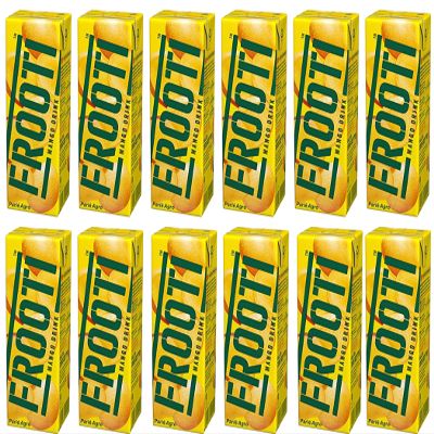 Mango Frooti 200ml (Pack of 12) Fresh and Juicy Natural Juices Made from Fresh Mangoes - Thicker And Juicer - Any Time Drink