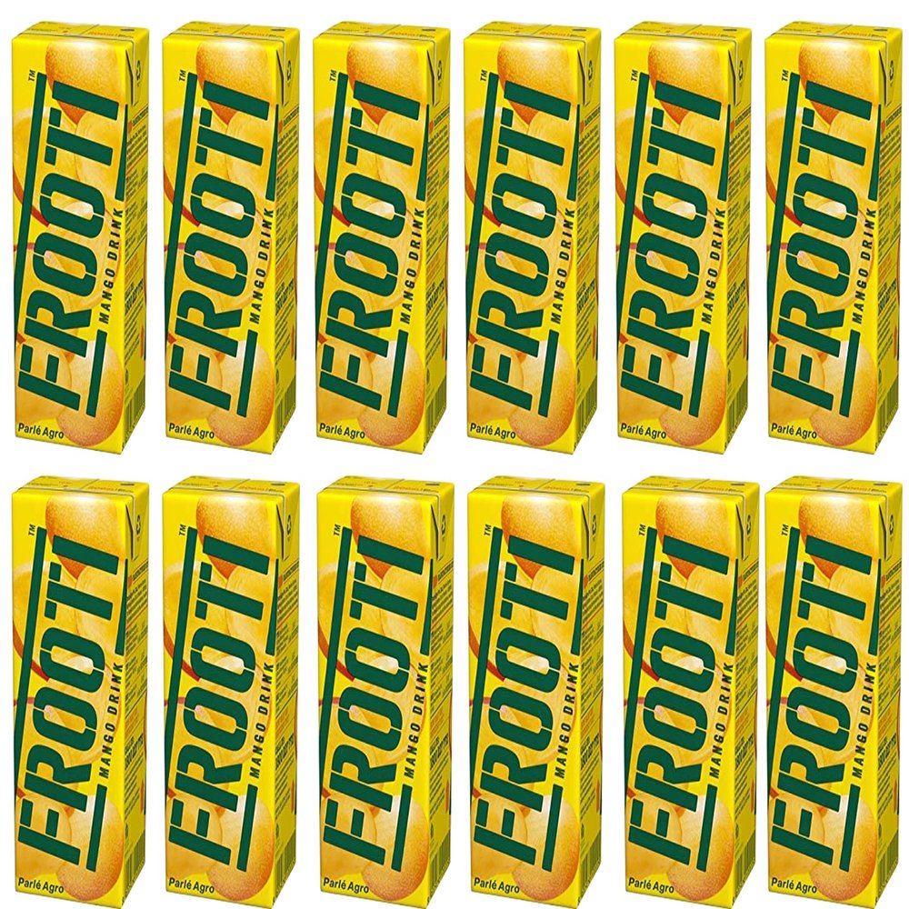 Mango Frooti 200ml (Pack of 12) Fresh and Juicy Natural Juices Made from Fresh Mangoes - Thicker And Juicer - Any Time Drink