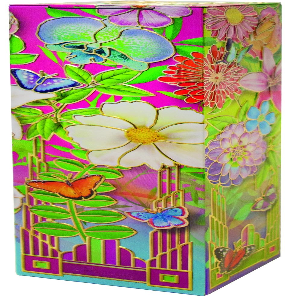 Churchill's Confectionery - Secret Garden Tin 150g Mini White Chocolate and Raspberry Biscuits, Multicolour