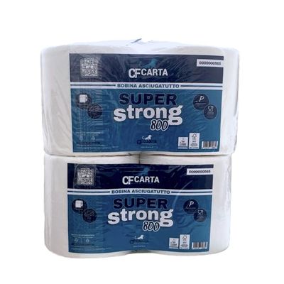 4 Rolls Super Strong 800 Roll 800 Rolls 800 Sheets 2 Ply Micro Glued Sheet Count: 1600