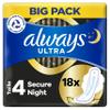 Always - 18x Ultra Sanitary Pad Secure Night with Wings - 1 Piece view 1