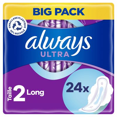 Always - 24x Ultra Sanitary Pads Long Size 2 With Wings - 1 Piece