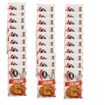 Chings Schezwan Noodles 60g (Pack of 30)  Original Hakka Noodles  Schezwan  Easy to Cook - Non Sticky - Stir Fried Noddles with Seasoning