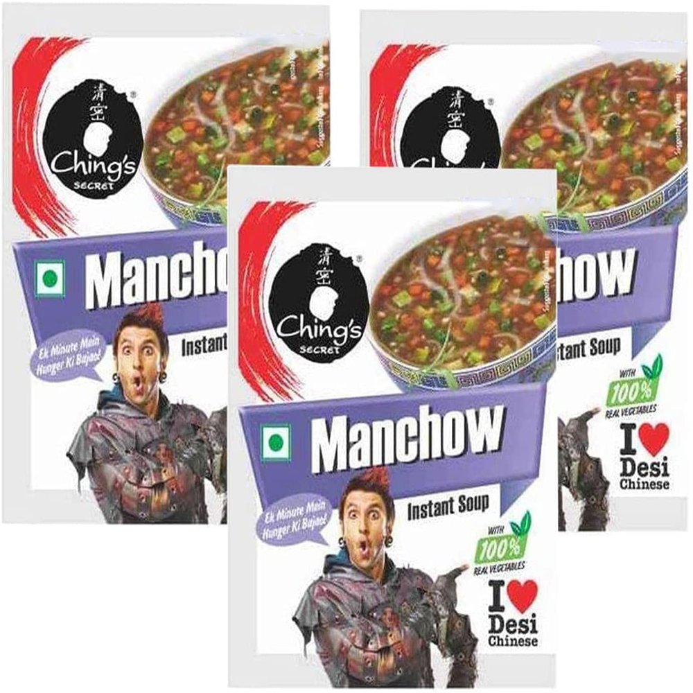 Chings Soup Manchaow 55g (Pack of 3) Manchow Instant Soup Made with Fine Qualtiy Ingredients