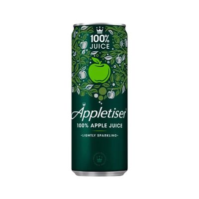 Appletiser 100% Apple Juice Cans, 250ml (Pack of 24) - Refreshing Soft Drink with Crisp Apple Flavour & No Preservatives