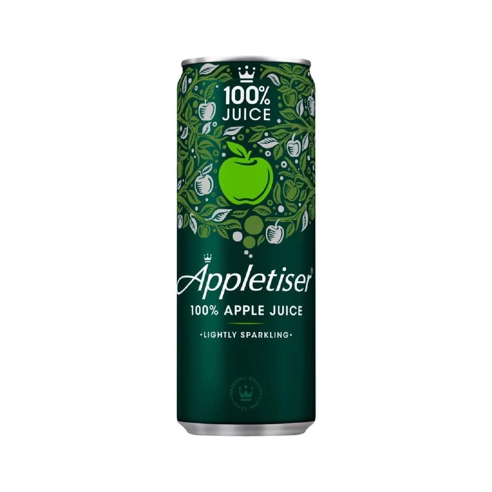 Appletiser 100% Apple Juice Cans, 250ml (Pack of 24) - Refreshing Soft Drink with Crisp Apple Flavour & No Preservatives