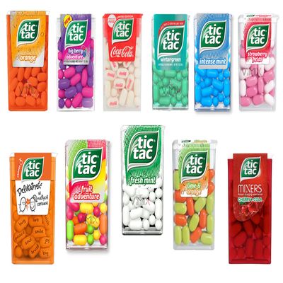 TIC TAC SWEETS 18g Pick and Mix - Choose any 5 Flavours from 8 different flavours | Fresh Mints, Coca-Cola, Lime and Orange and Many more.