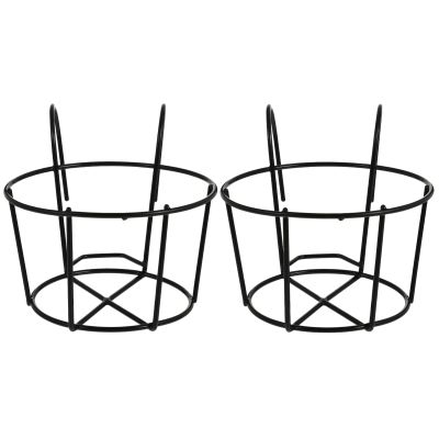 2pcs Hanging Baskets for Plants Outdoor Railing Planter Bracket Outdoor Decor Railing Planter Rack Railing Planter Shelf Plant Stand Hook Flowerpot Stand Flower Stand Indoor