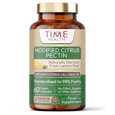 Modified Citrus Pectin (MCP) Over 90% Galacturonic Acid Naturally Derived from Lemon Vegan UK Made Supplement Zero Additives (60 Capsule Pouch) (60 Capsule Pouch)
