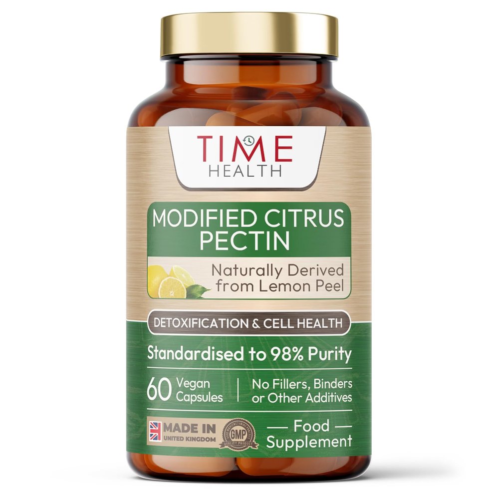 Modified Citrus Pectin (MCP) Over 90% Galacturonic Acid Naturally Derived from Lemon Vegan UK Made Supplement Zero Additives (60 Capsule Pouch) (60 Capsule Pouch)