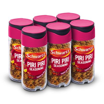 Schwartz Piri Piri Seasoning 39 G | Jar | Pack of 6 | Expertly Blended with Chillies, Garlic & Citrus Peel | Bring a Little Taste of Portugal Home