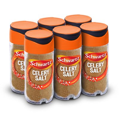Schwartz Celery Salt 72 G | Jar | Pack of 6 | Rich Savoury Flavour | Perfect for Soups & Tomato-Based Pasta Sauces