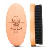 TMZUAMOZ Menesia Boar Bristle Hair Beard Brush for Men, Small Soft Beard Brush, Pocket Travel Men's Wooden Mustache Brush (Skull) view 1