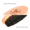 TMZUAMOZ Menesia Boar Bristle Hair Beard Brush for Men, Small Soft Beard Brush, Pocket Travel Men's Wooden Mustache Brush (Skull) view 2